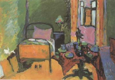 Wassily Kandinsky Bedroom in Ainmillerstrasse (mk12) China oil painting art